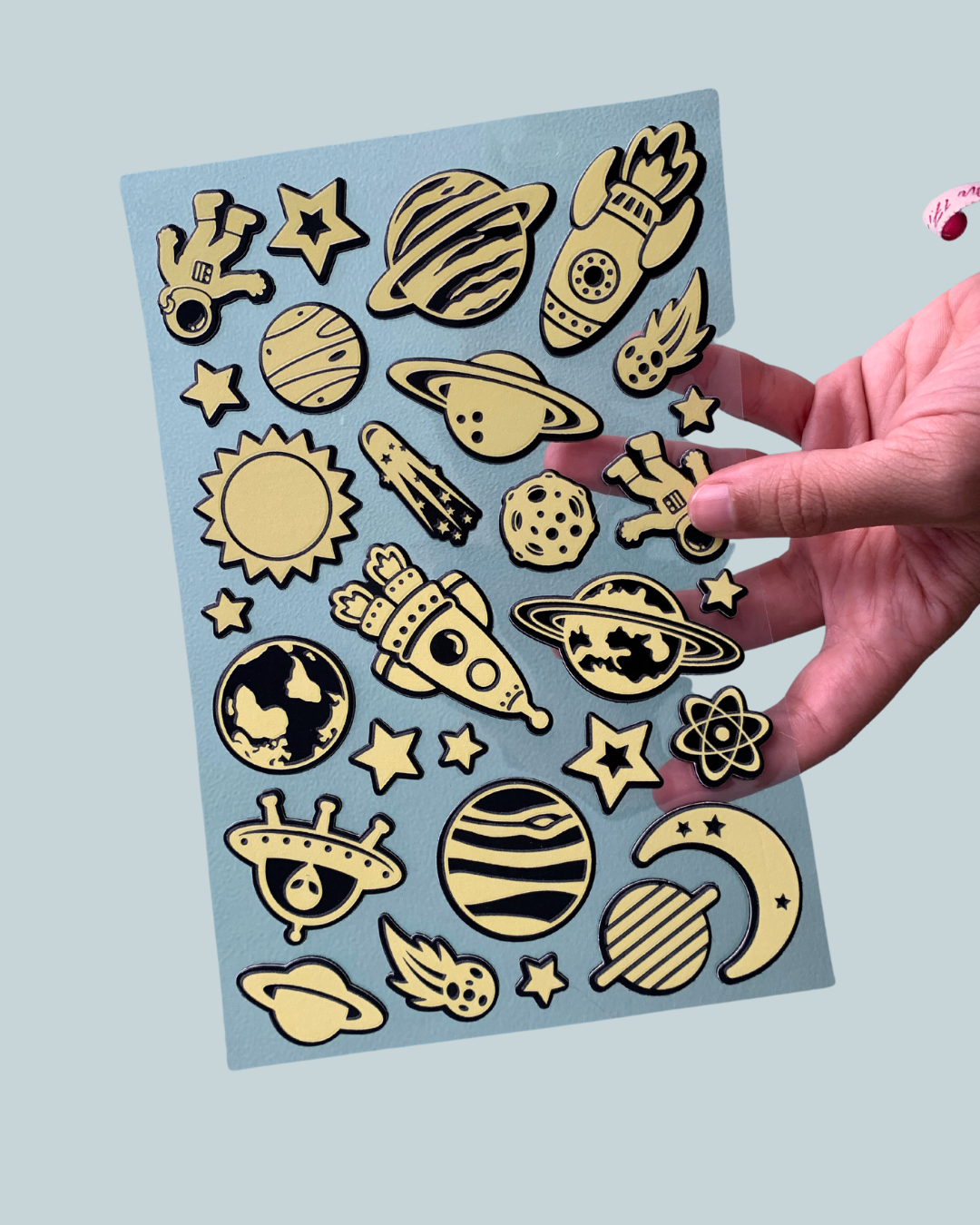 Pegatinas Planetas Fluorescente