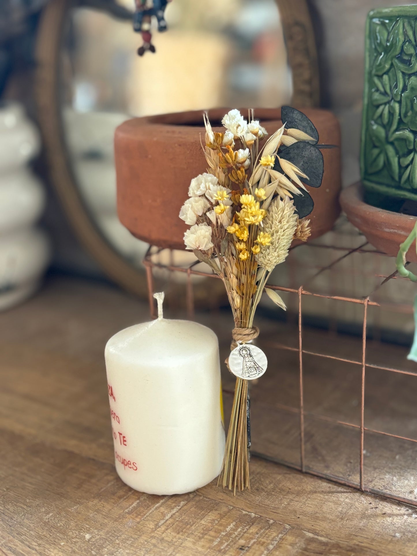 Ramo miniatura con medallita para invitados