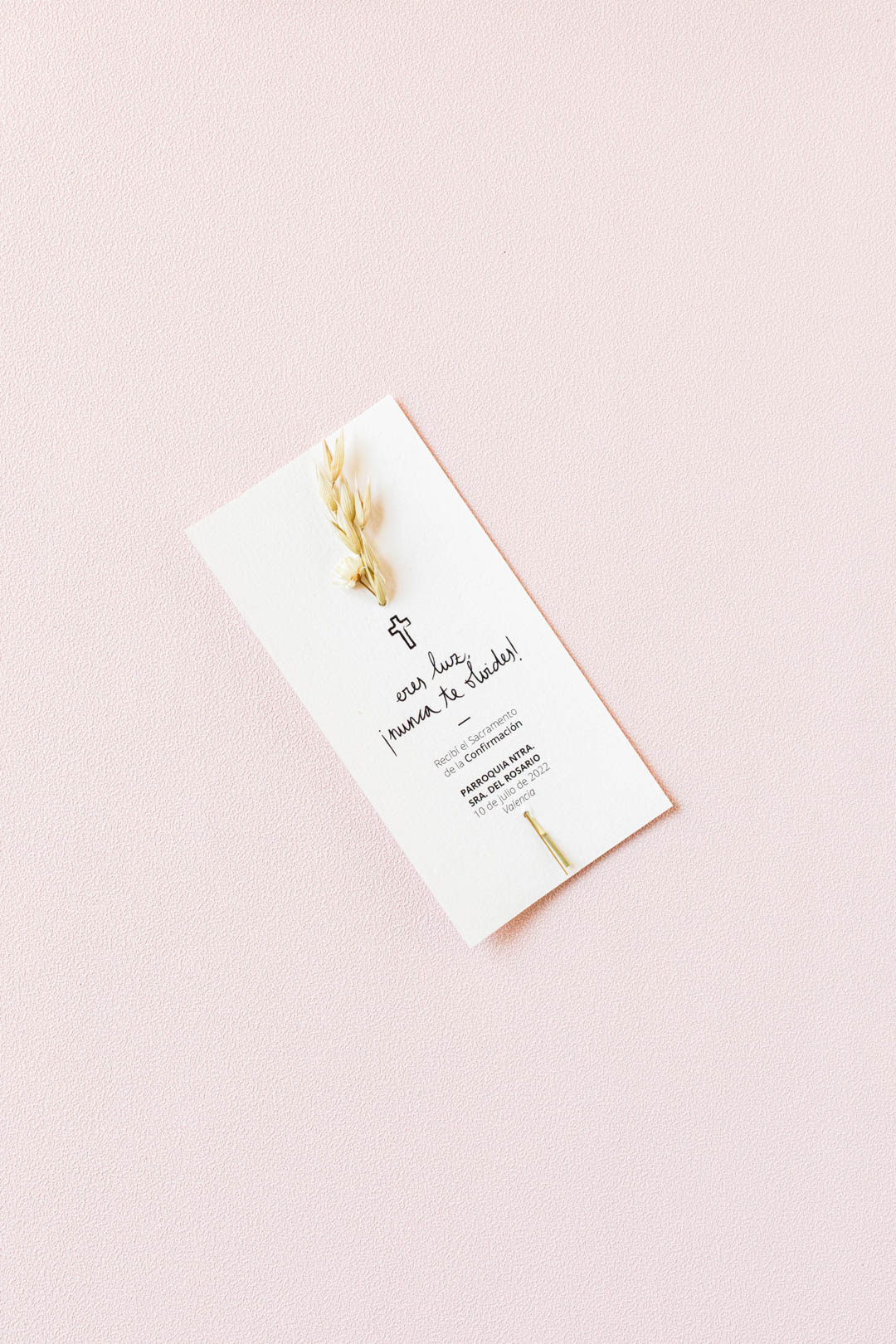 Recordatorio Comunión Flor preservada