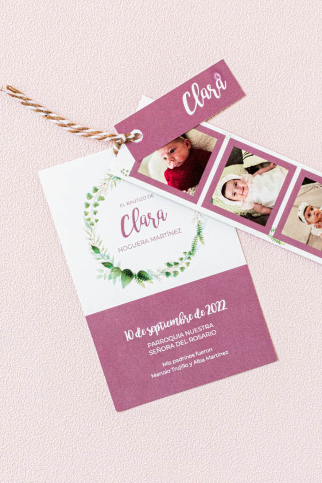 Recordatorio Bautizo 100% Personalizado