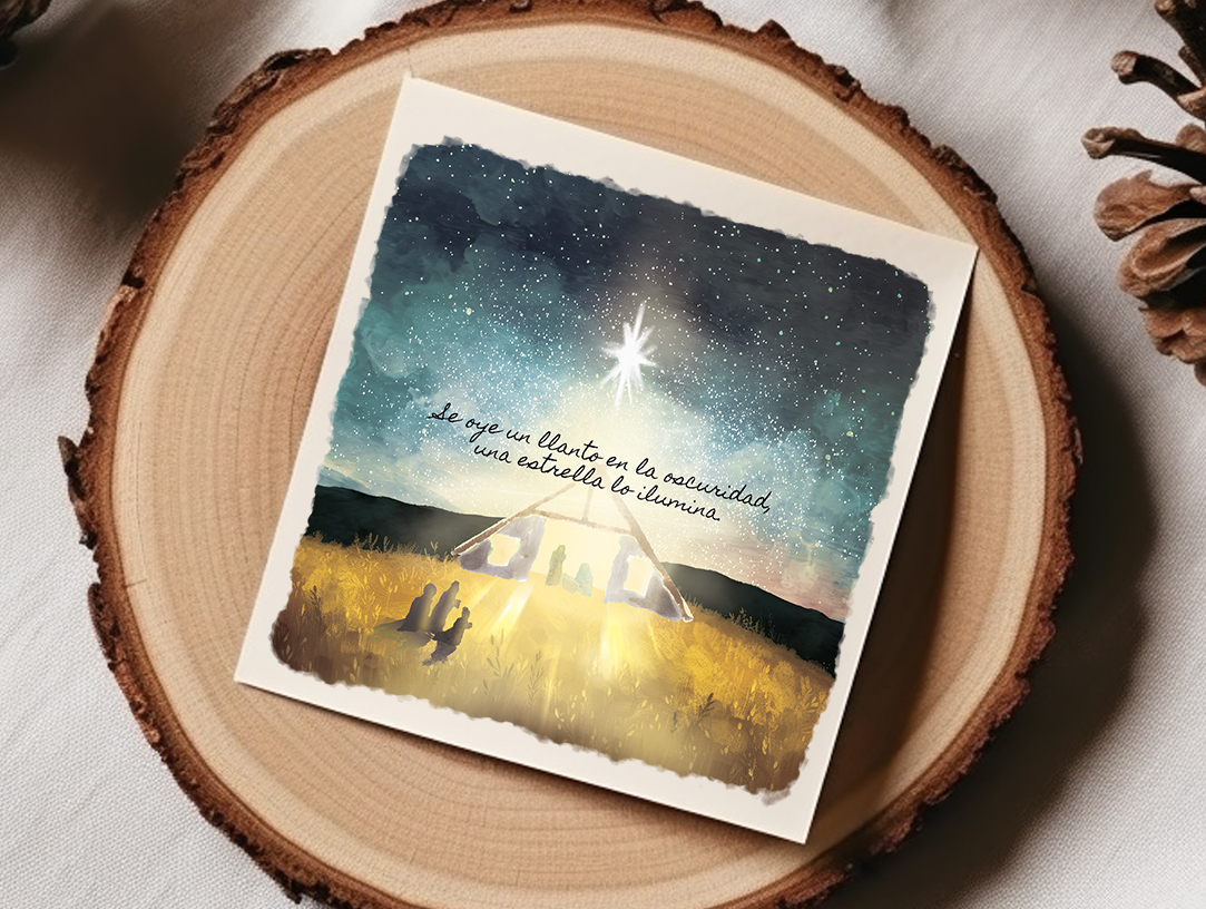 Postal Llanto en la oscuridad