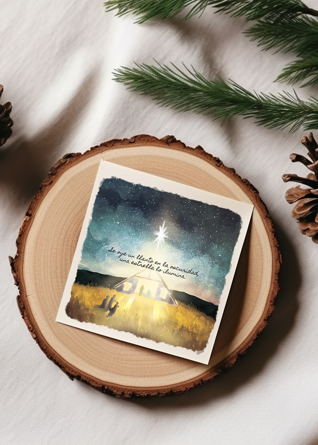 Postal Llanto en la oscuridad