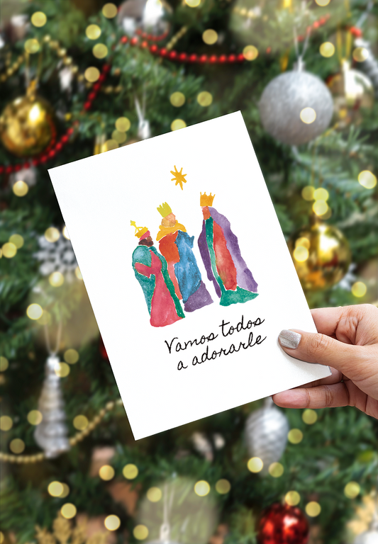 Postal Vamos todos a adorarle Postal Reyes Magos