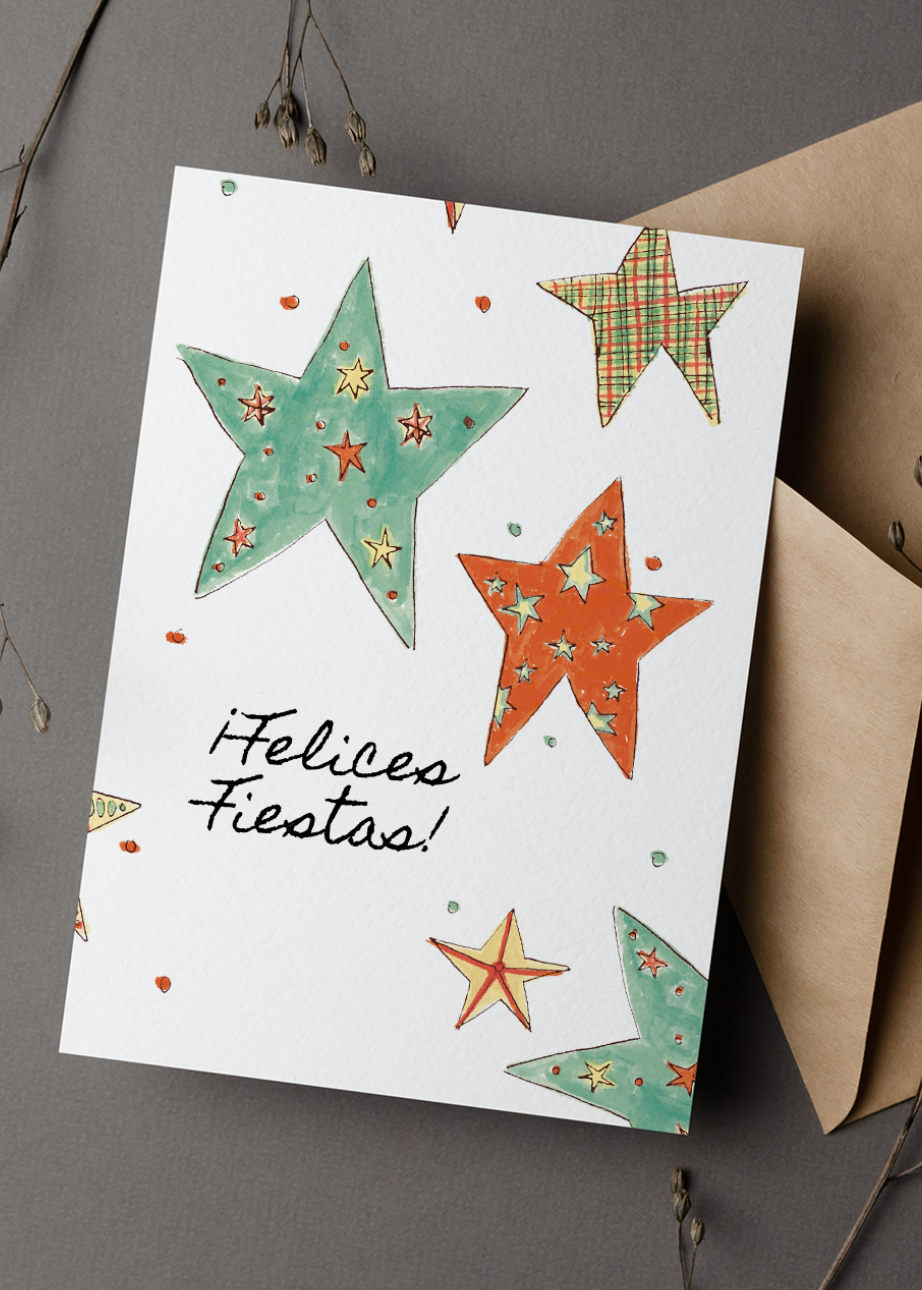 Postal Felices Fiestas Estrella
