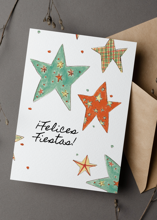 Postal Felices Fiestas Estrella