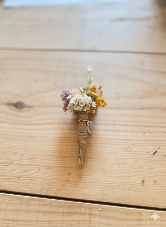 Ramo miniatura con medallita para invitados