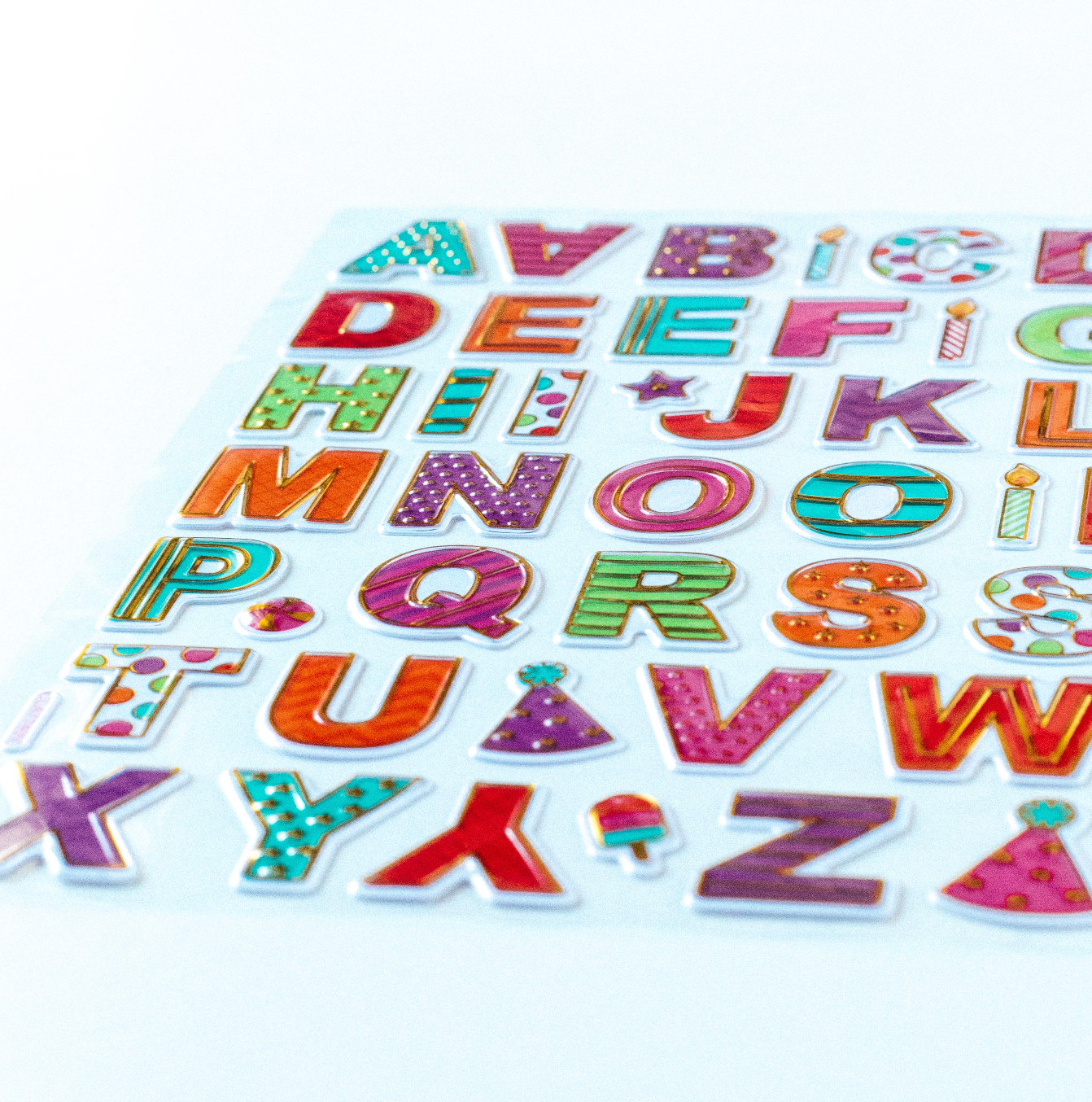 Pegatinas Letras Colores
