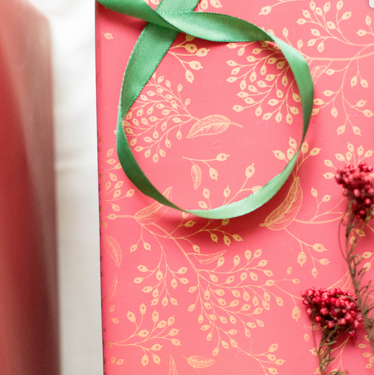 Papel Burdeos Floral
