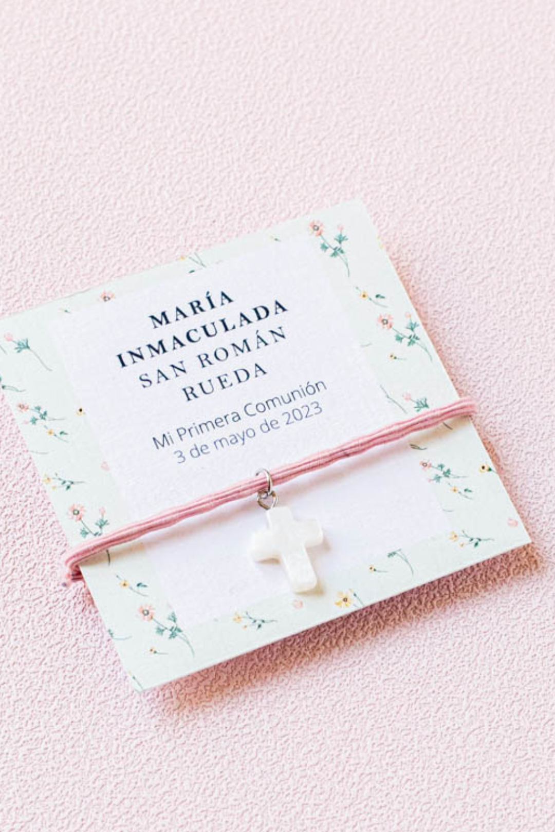 Pulsera Regalo Invitados Cruz Piedra